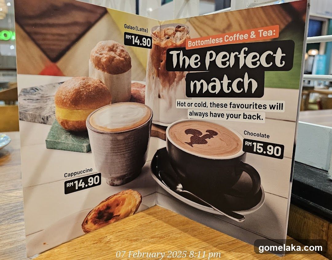 Coffee and Tea Menu Display
