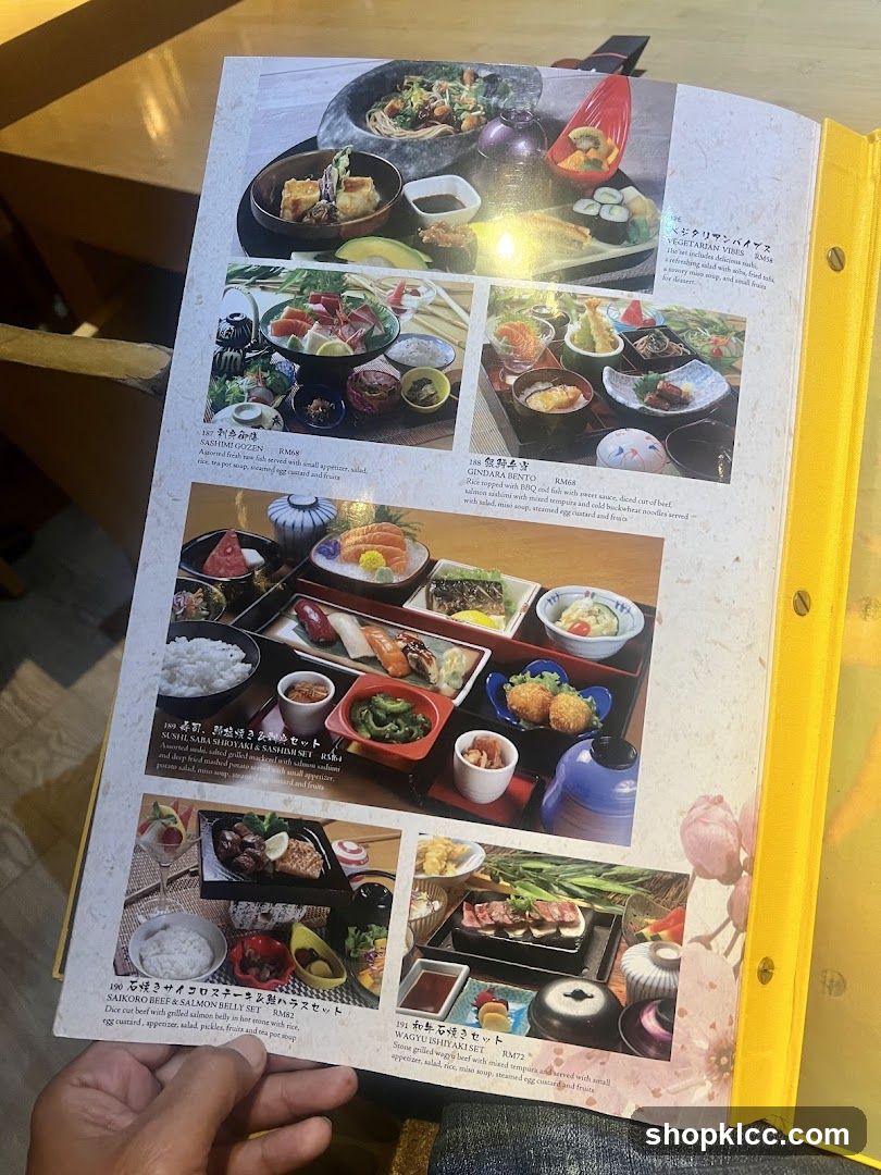 Japanese Set Menu