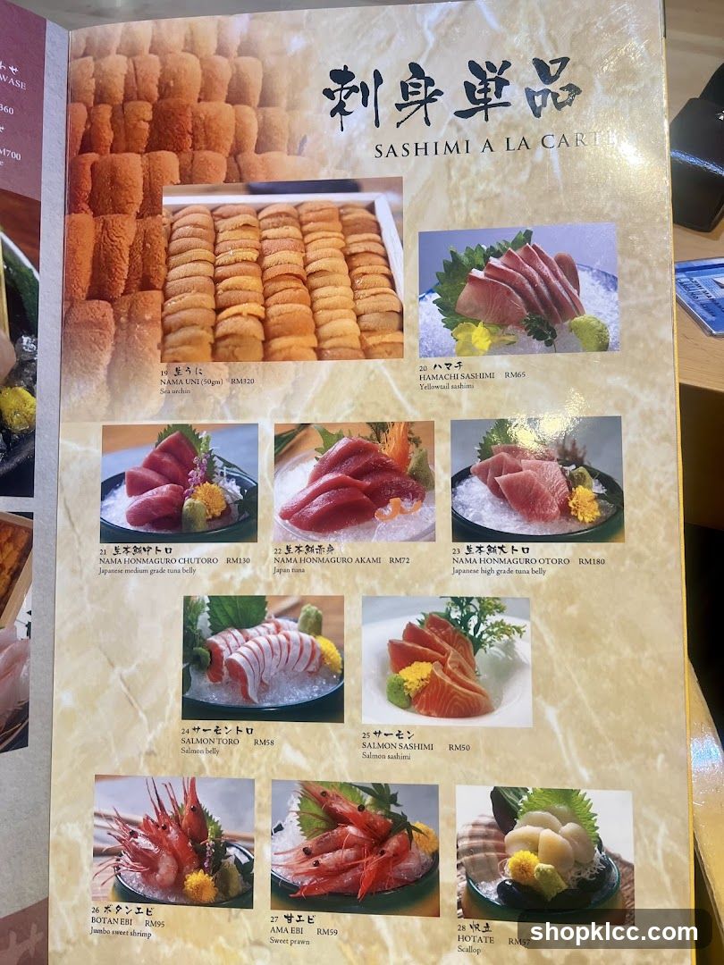 SASHIMI A LA CARTE