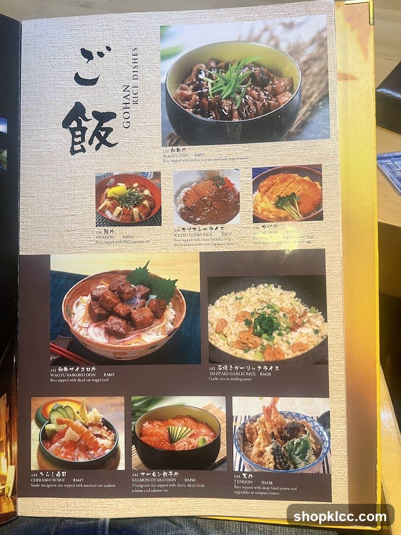 GOHAN RICE DISHES
