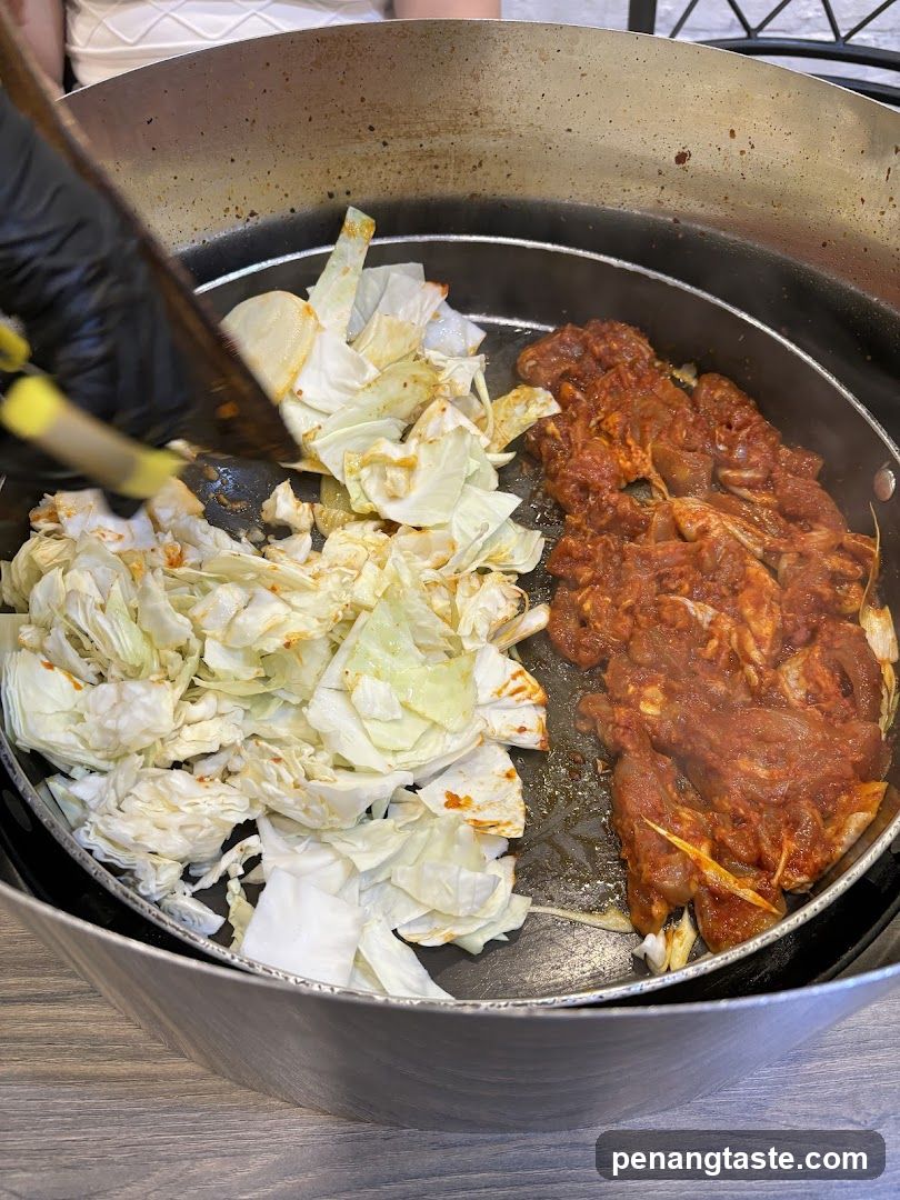 Cooking Chicken and Cabbage