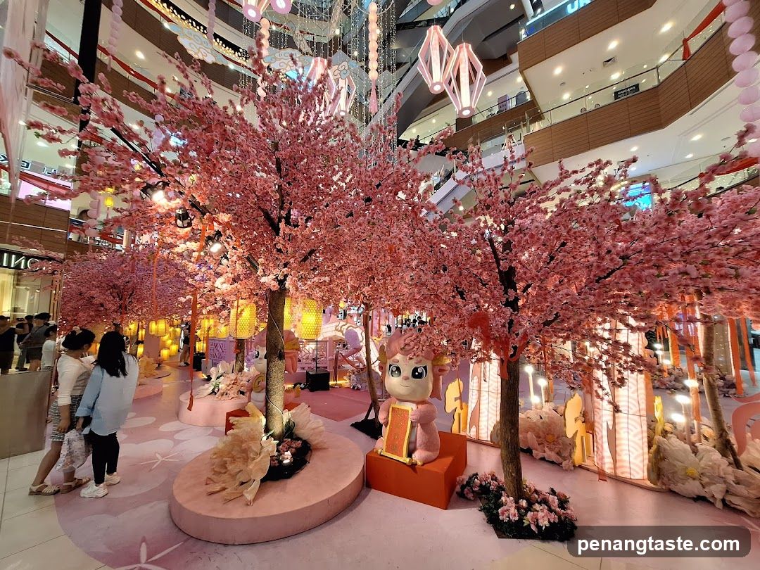 Mall Decoration with Cherry Blossoms