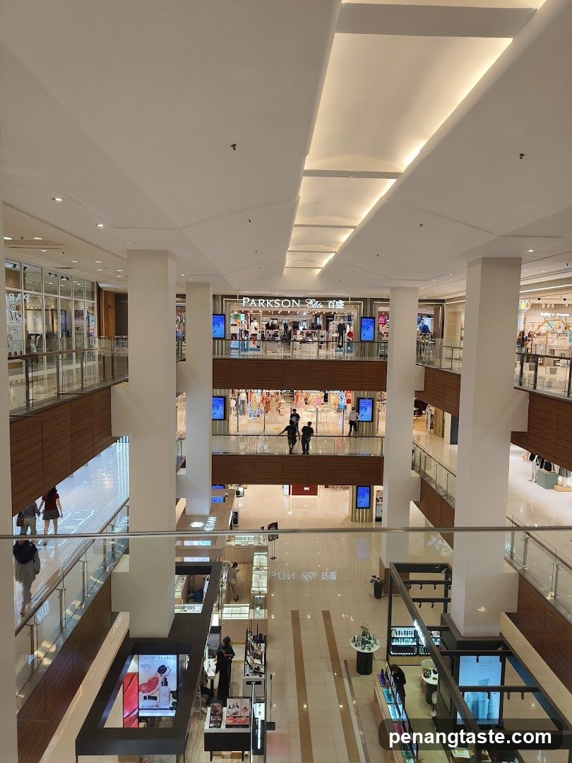 Interior of a multi-level department store
