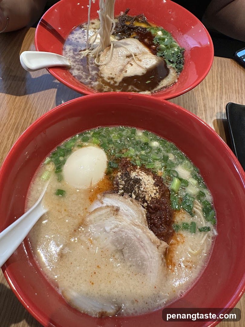 Two bowls of ramen