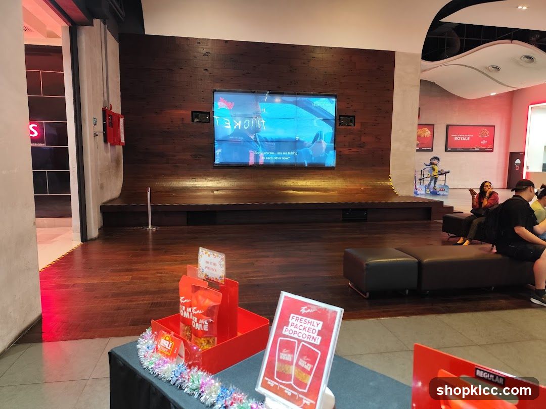 Cinema Lobby with Popcorn Display