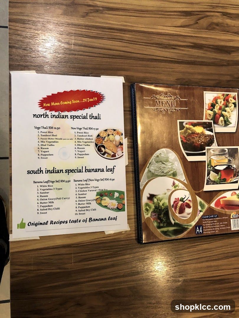 North Indian and South Indian Special Thali