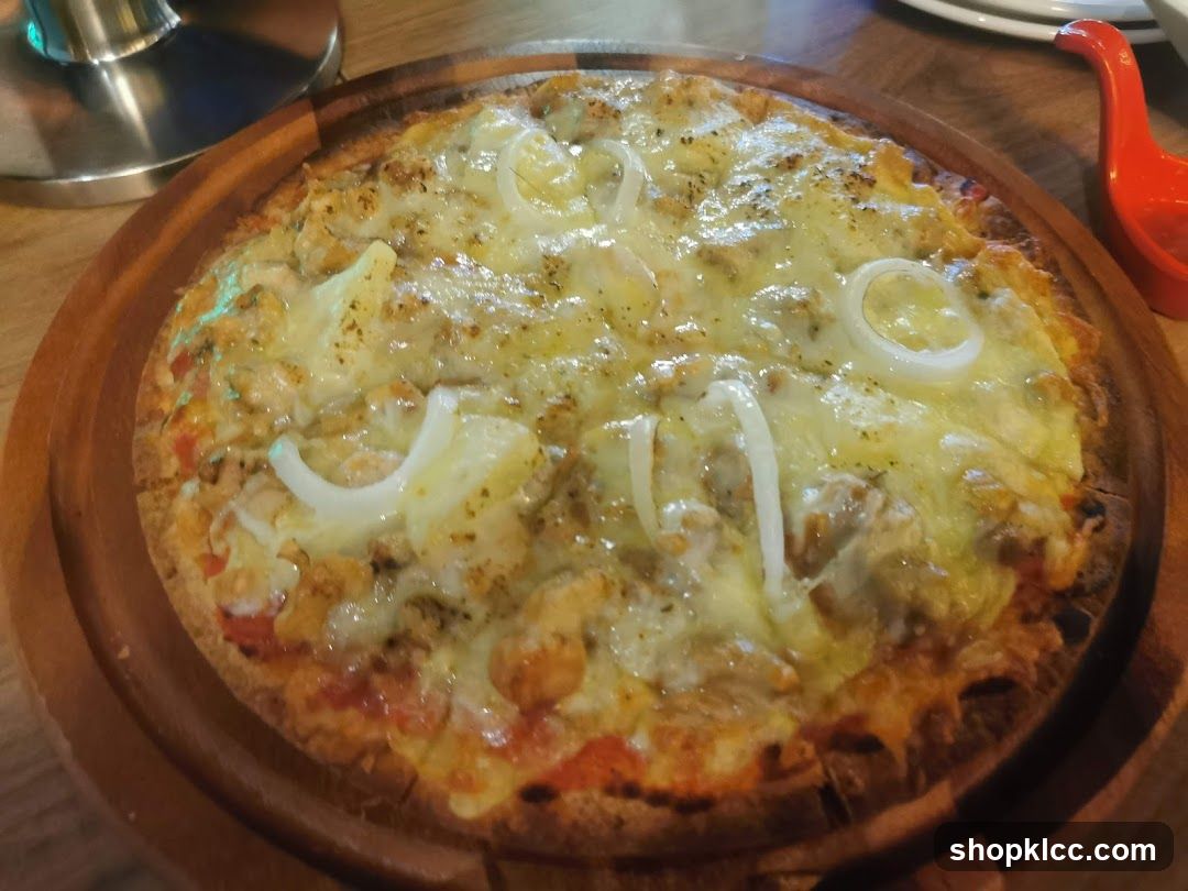 Pizza with Onions and Chicken