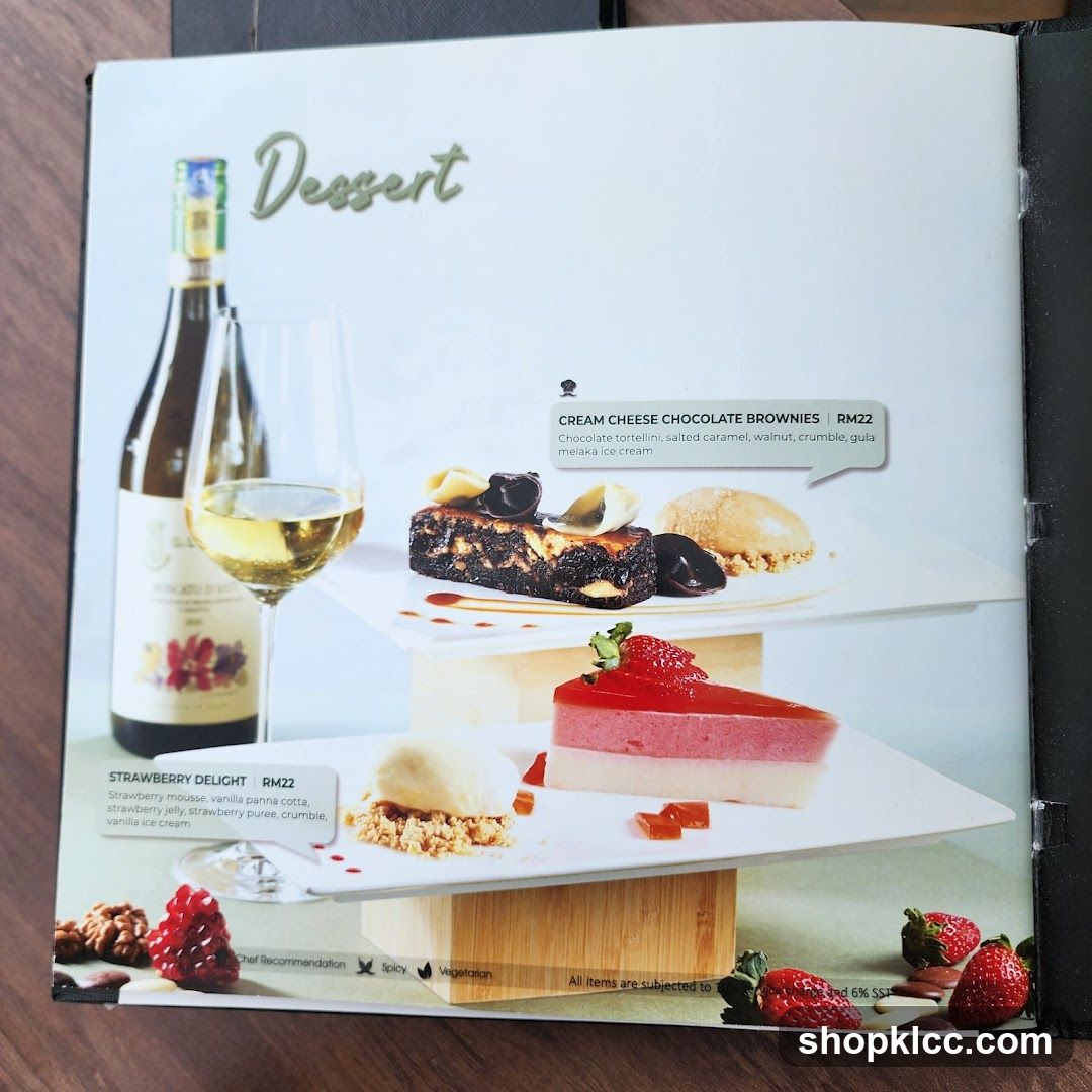 Dessert Menu