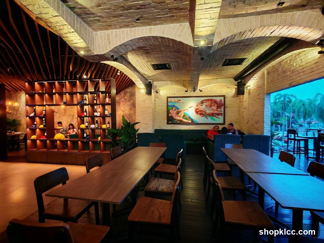 Restaurant Interior with Artwork