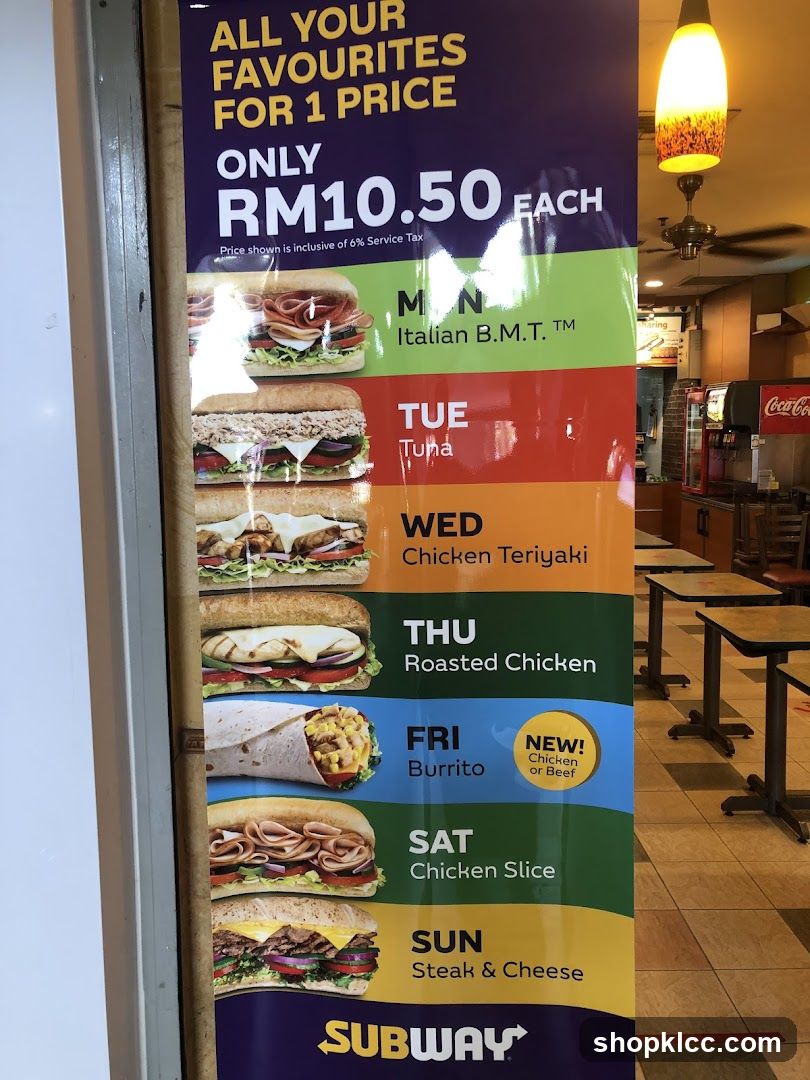 Subway Daily Specials
