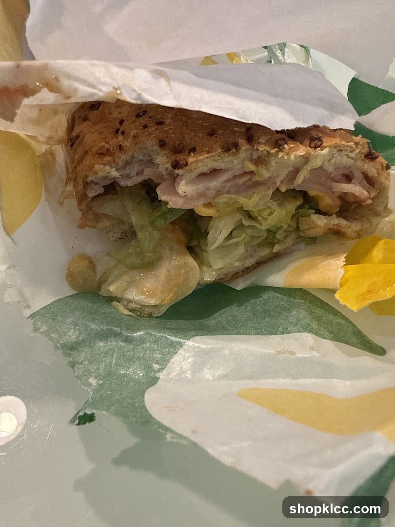 Sandwich in wrapper