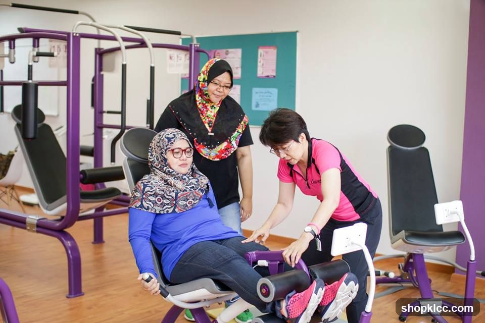 Women exercising in a gym