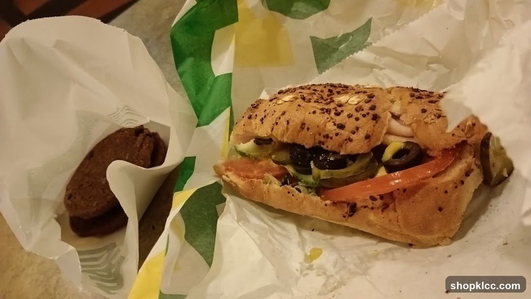 Subway Sandwich and Cookie