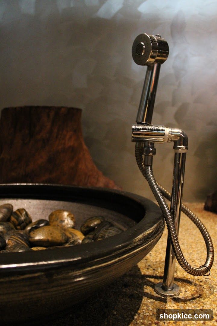 Spa Shower Head and Stone Basin