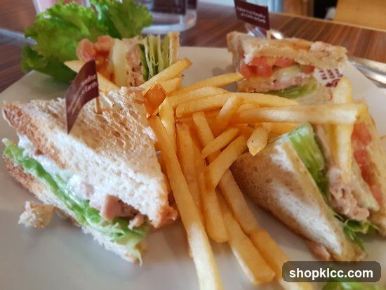 Club Sandwiches and Fries