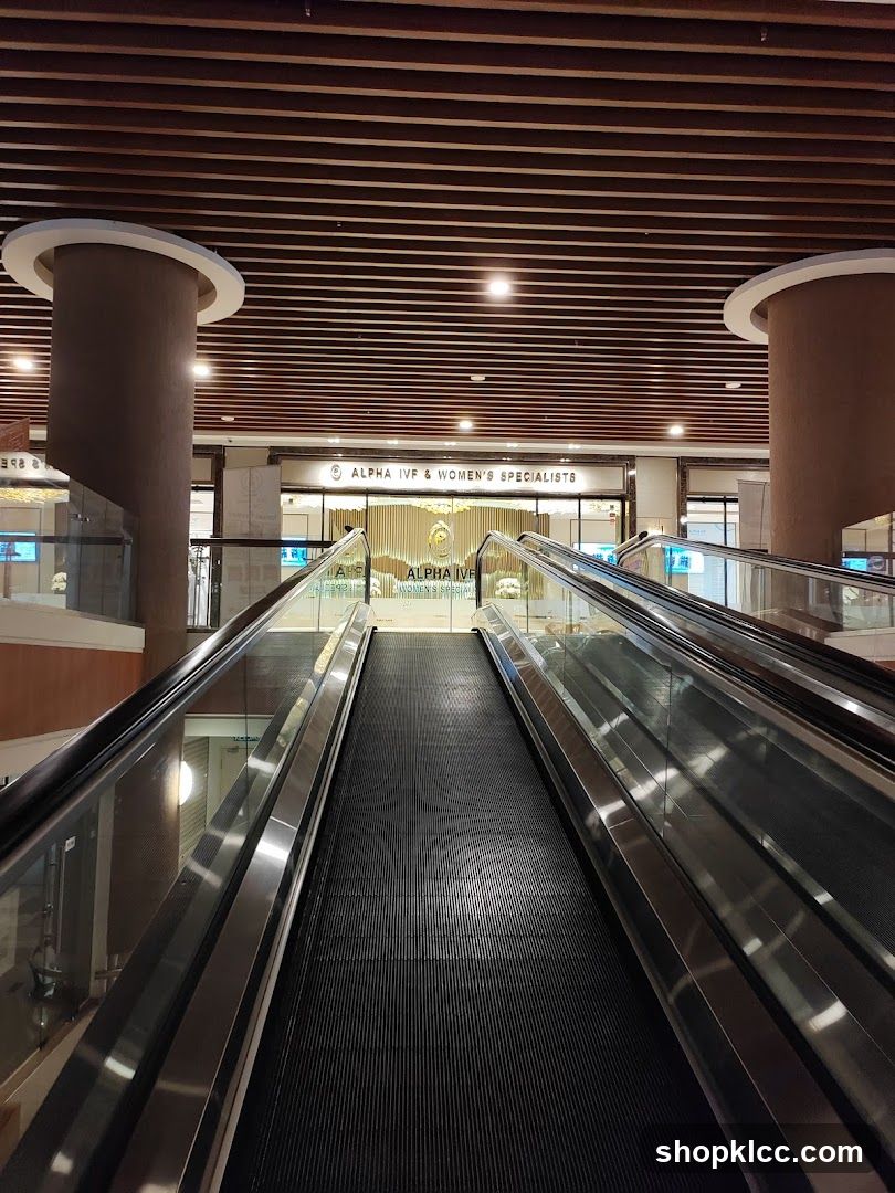 Escalator leading to a clinic