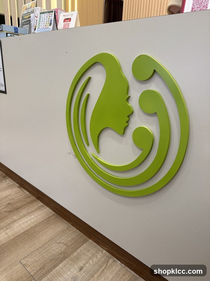 Reception desk logo