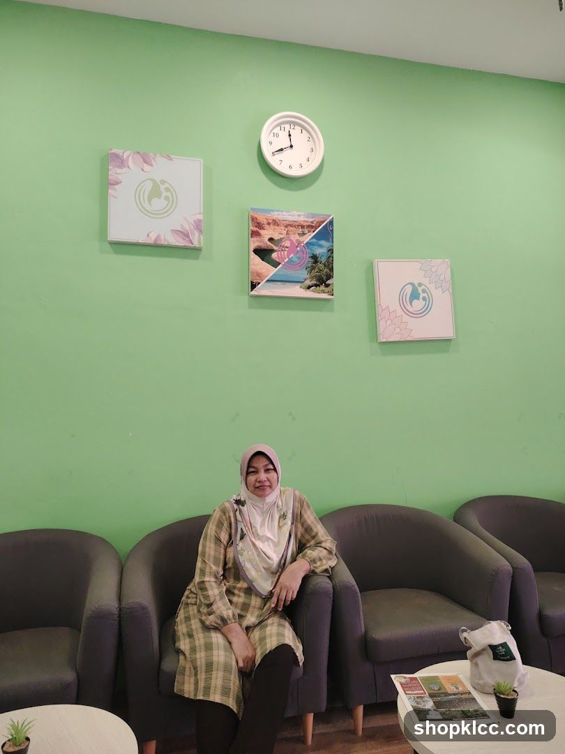Woman sitting in a waiting area