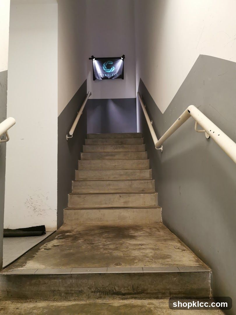 Stairwell with Banner