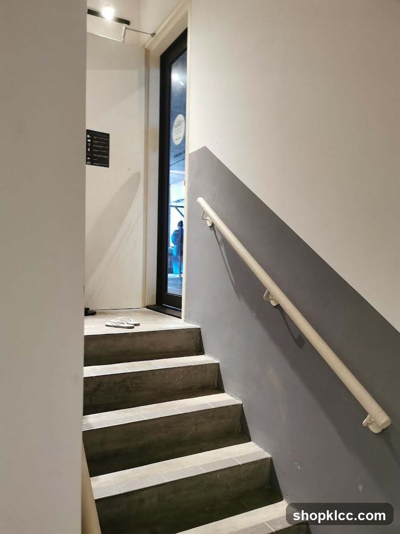 Stairway leading to a doorway