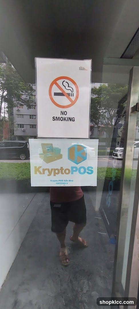 No Smoking Sign and KryptoPOS Logo