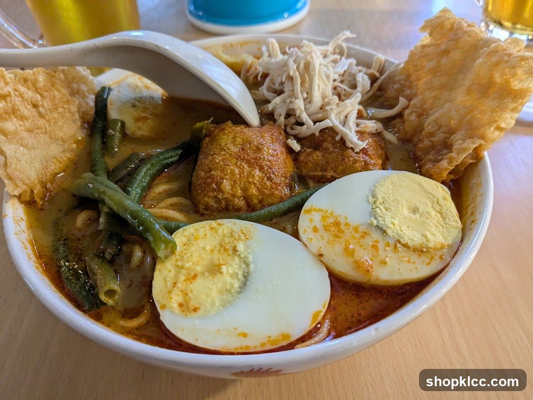 Laksa with Egg and Fried Dough