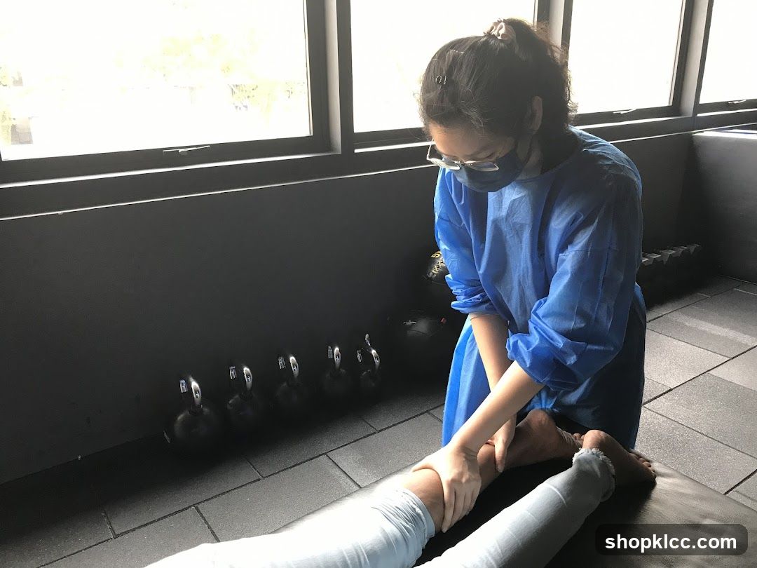 Physical therapy session