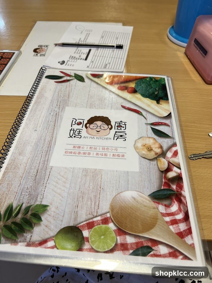 Ah Ma Kitchen Menu