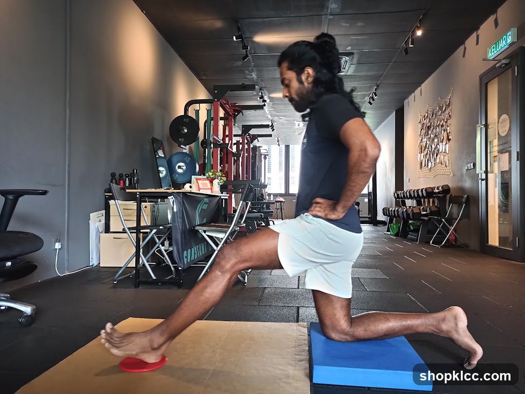 Man exercising in a gym