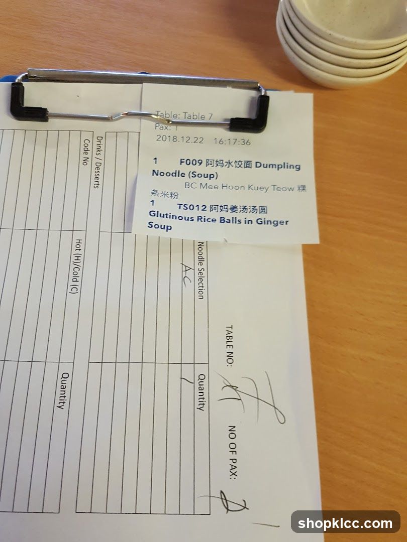 Order Slip