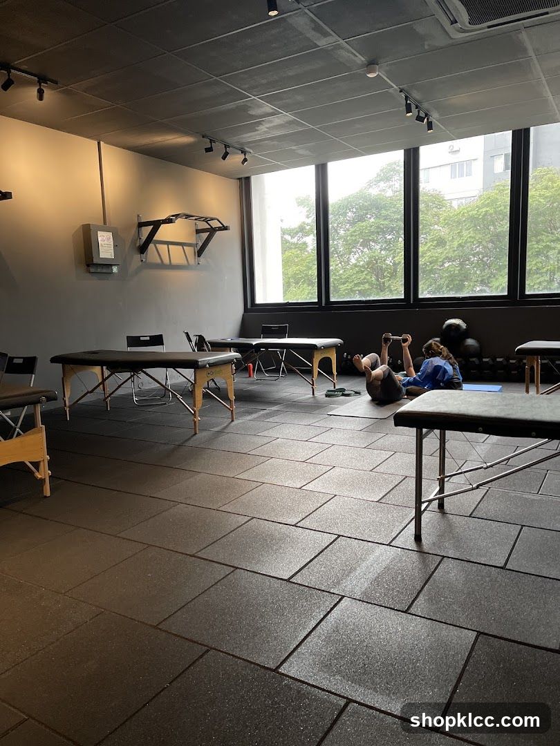 Gym with massage tables