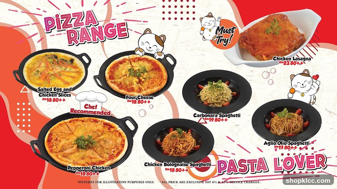 Pizza and Pasta Menu