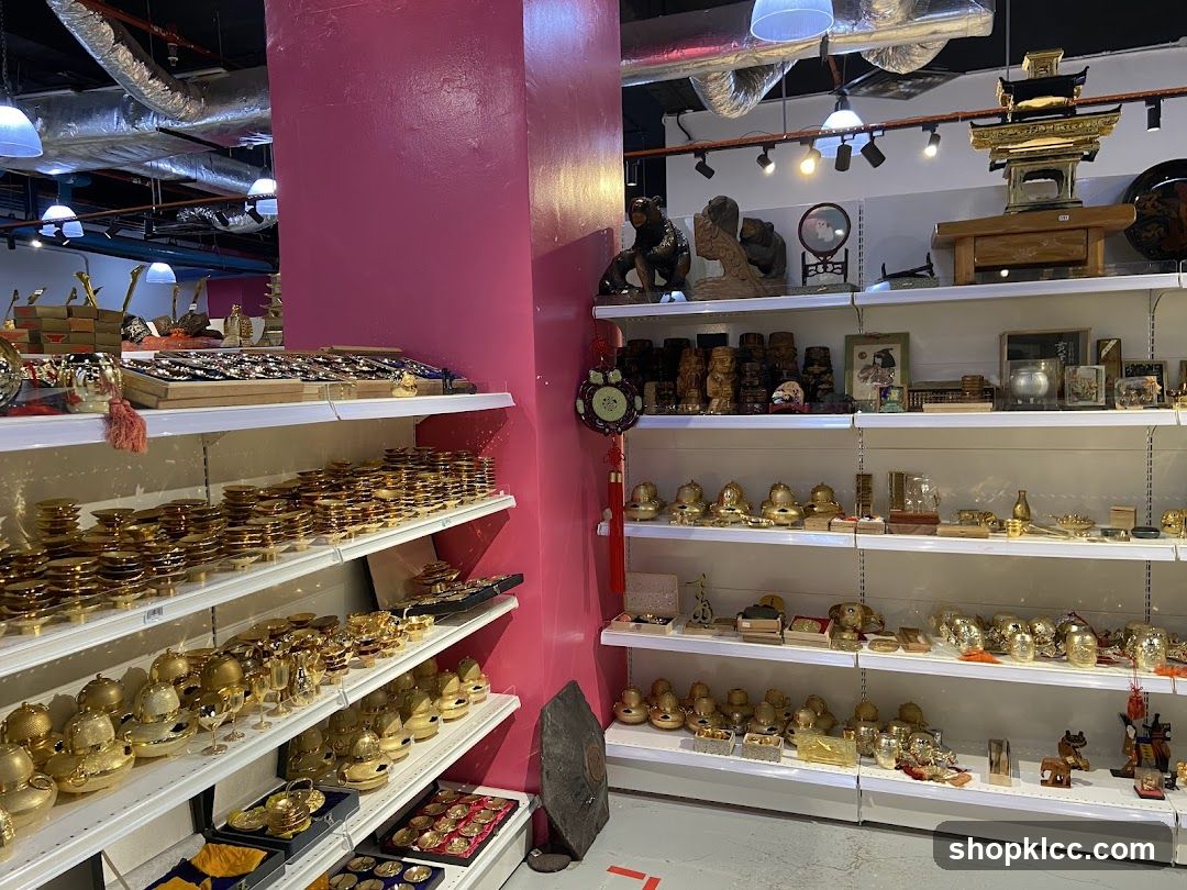 Store Interior with Shelves of Decorative Items