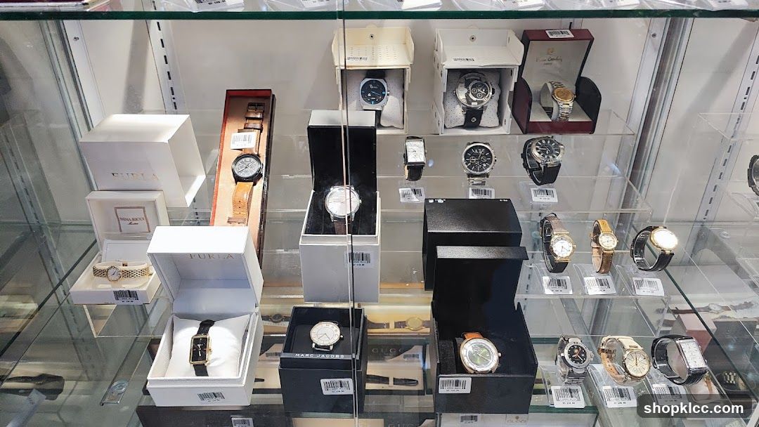 Assortment of Watches in Display Case