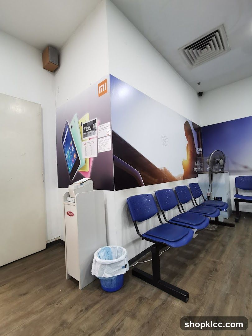 Waiting Area with Promotional Wall Art