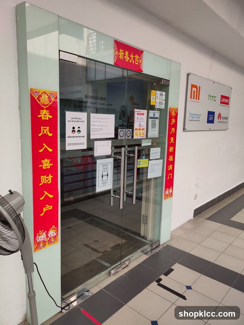Store Entrance with Brand Logos