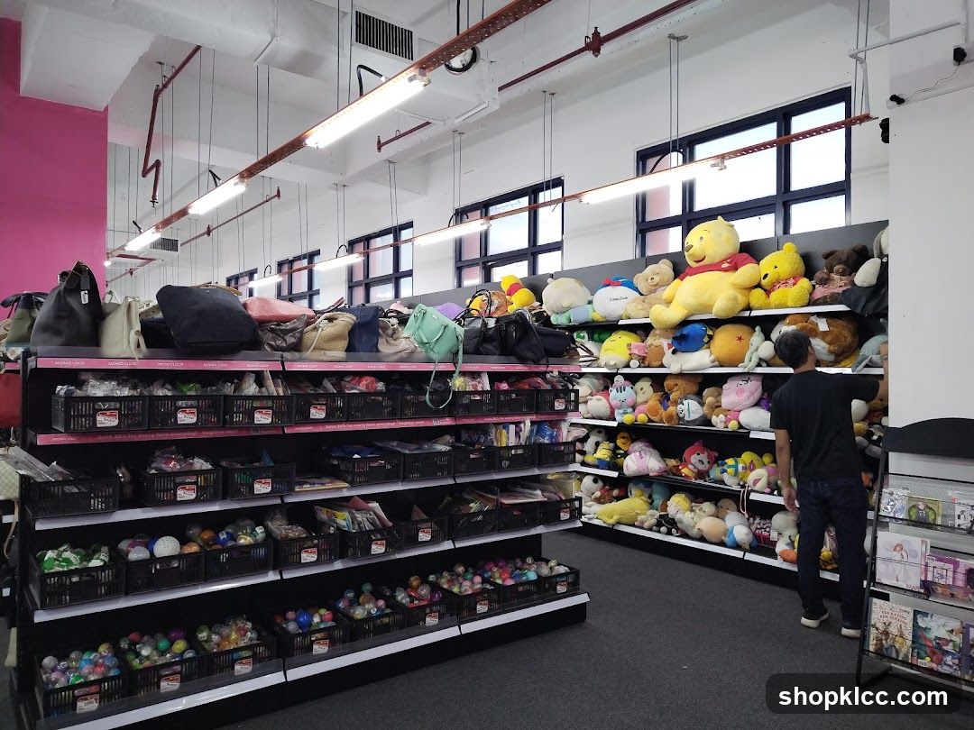 Store Interior with Plush Toys and Bags