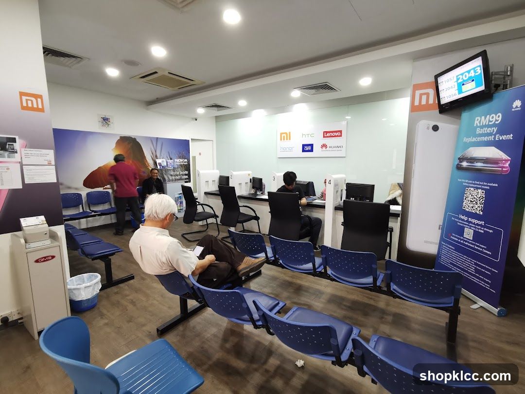 Phone Repair Service Waiting Area