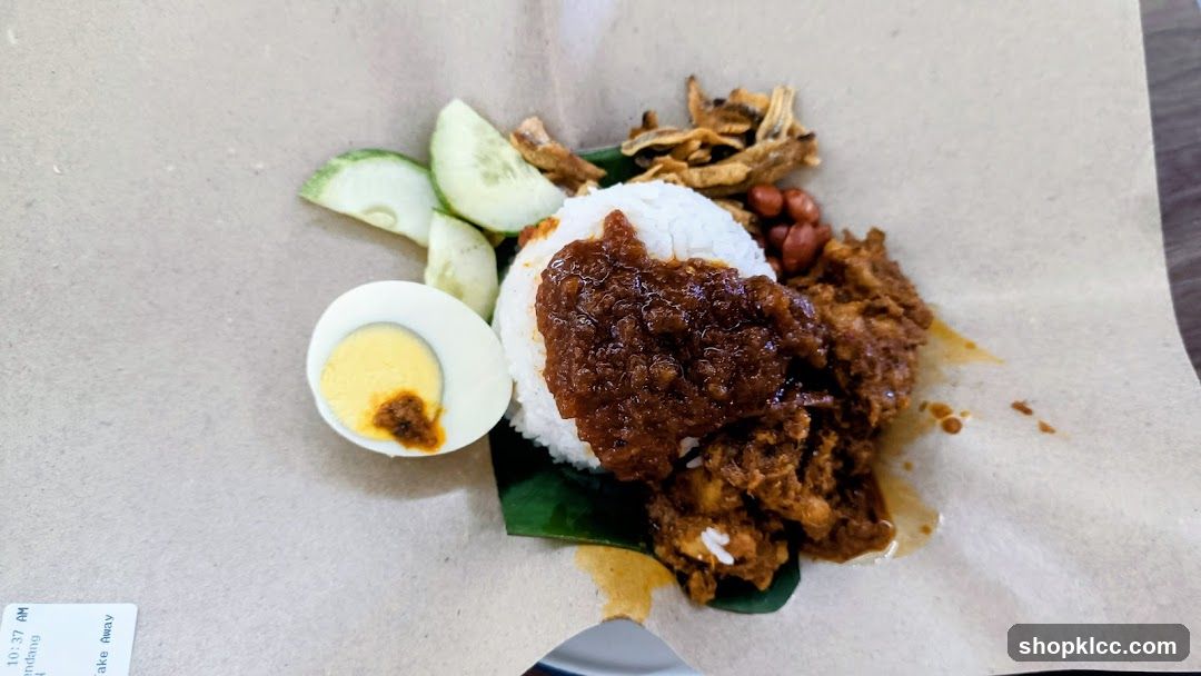 Nasi Lemak on Brown Paper
