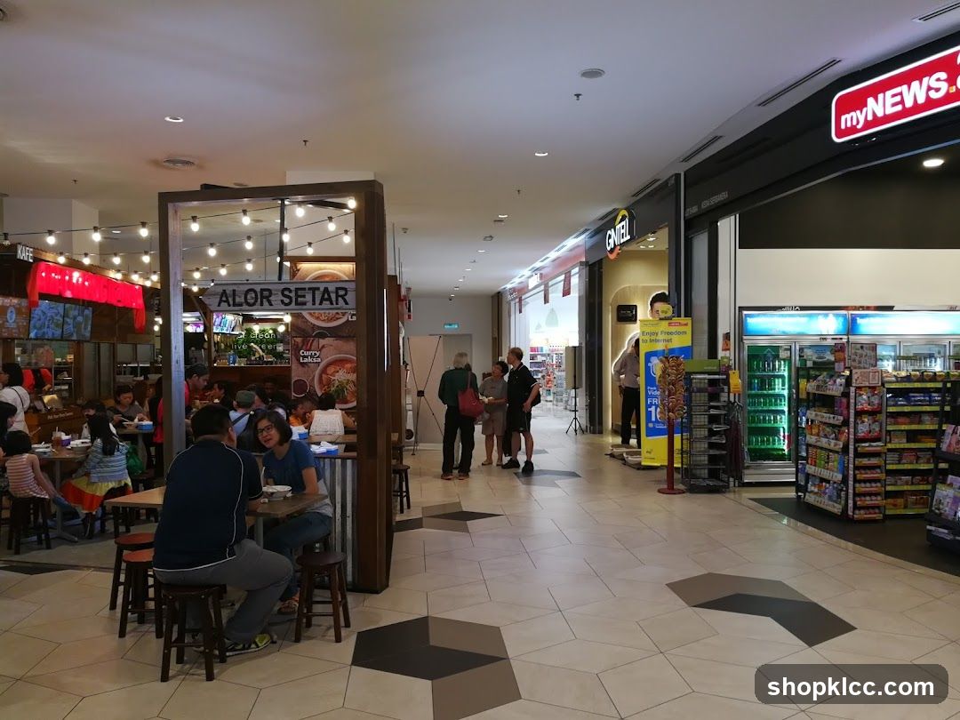 Food Court Interior with Alor Setar Stall and Convenience Store