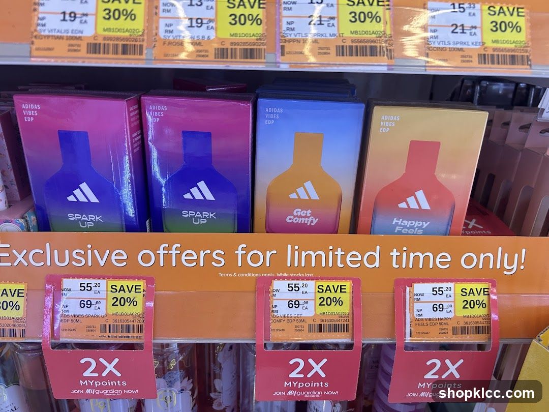 Adidas Spark Up Perfume Display