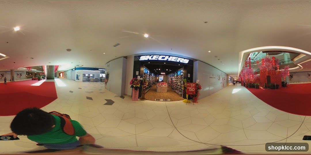 Shopping Mall Interior with Skechers Store