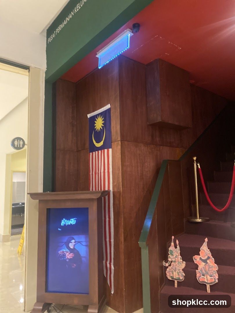 Interior with Malaysian Flag and Digital Display