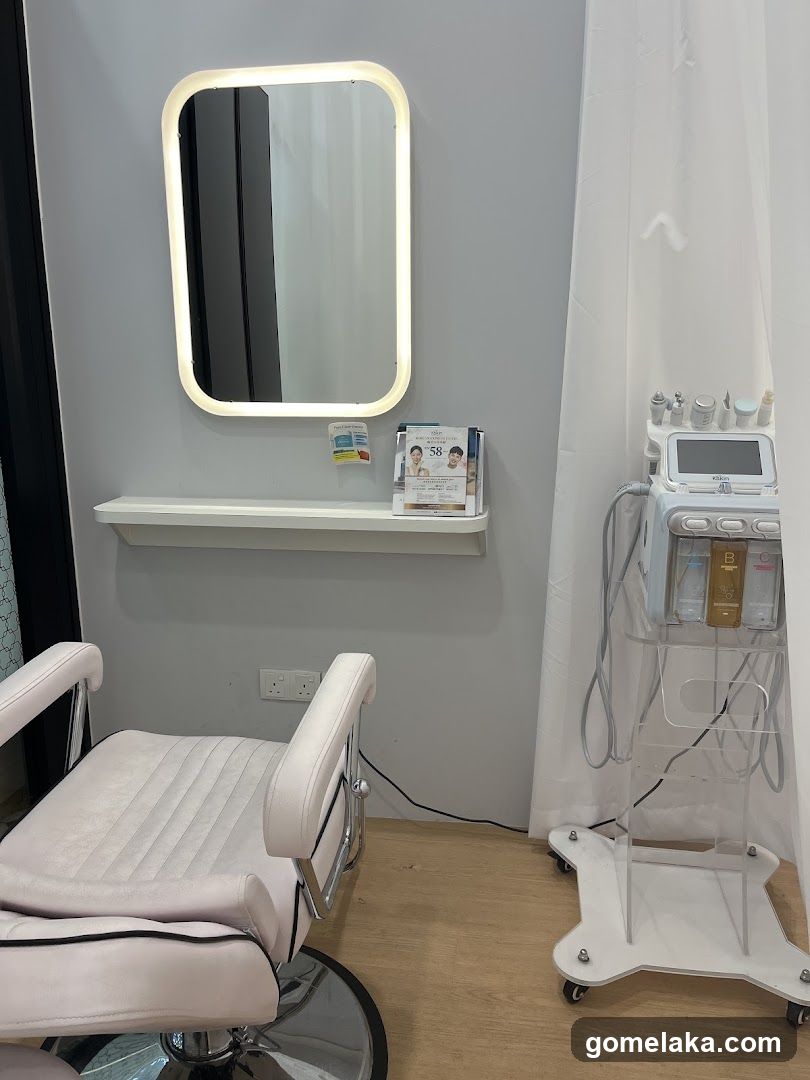 Interior of a beauty or skincare treatment room