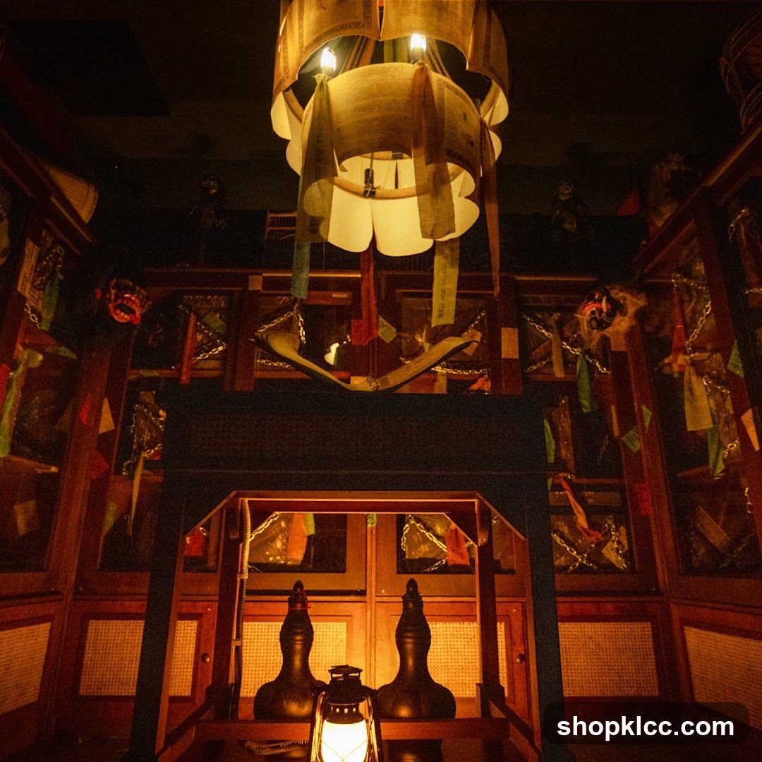 Interior of a traditional Japanese shrine or temple