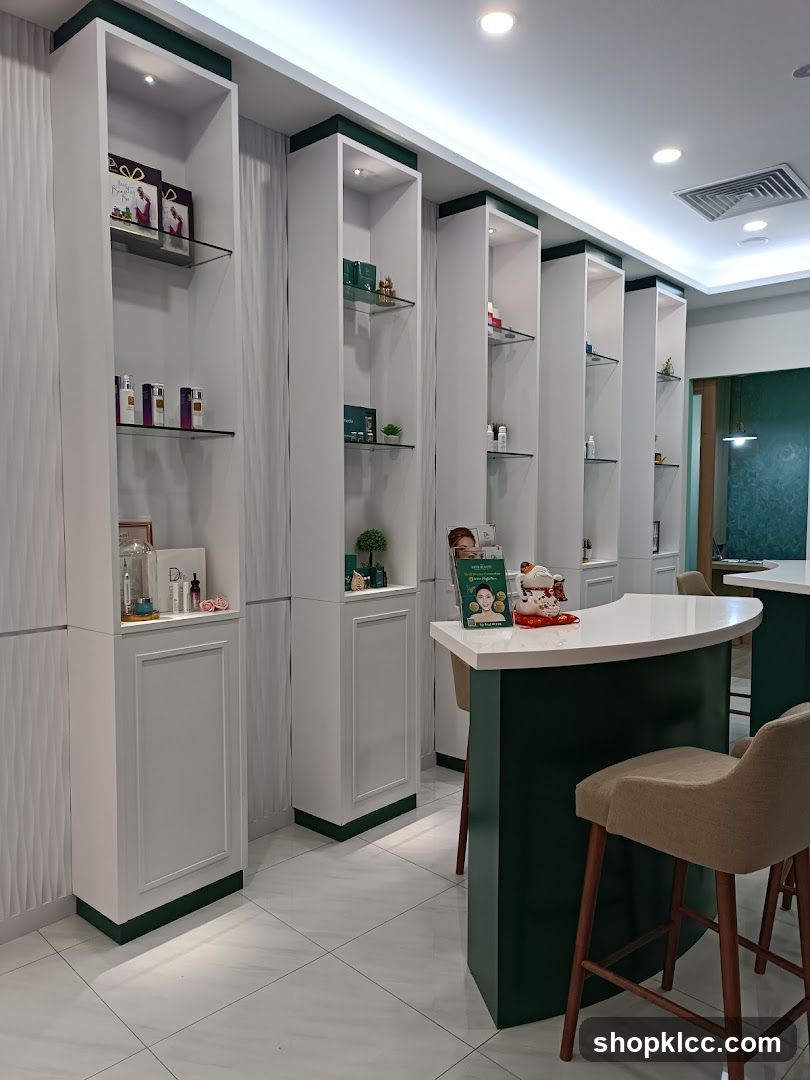 Interior of a modern retail or beauty space
