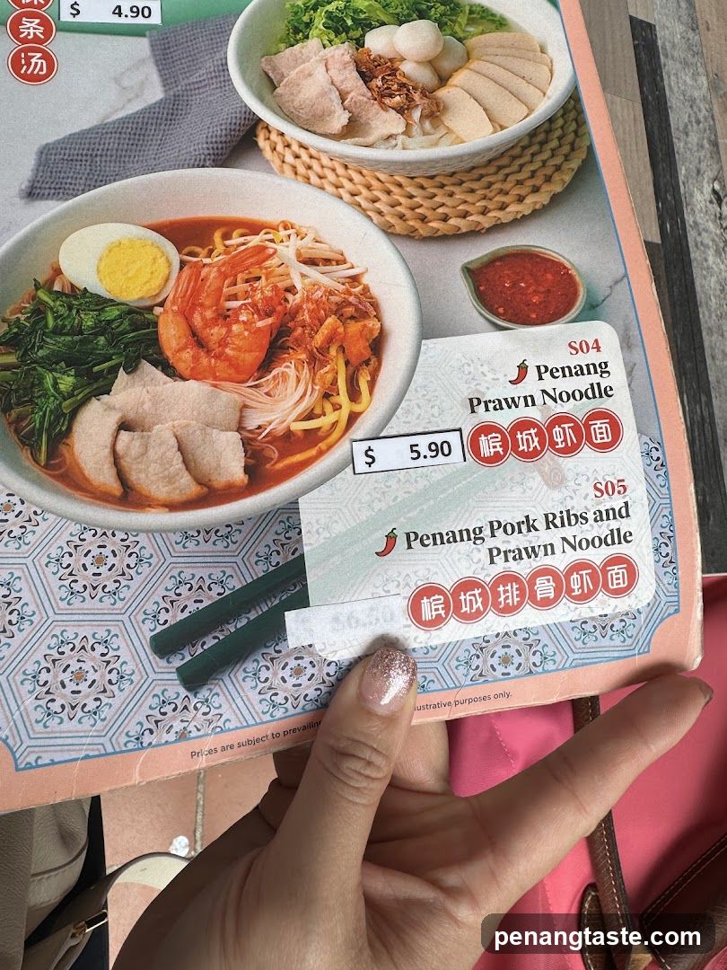 Penang Noodle Menu