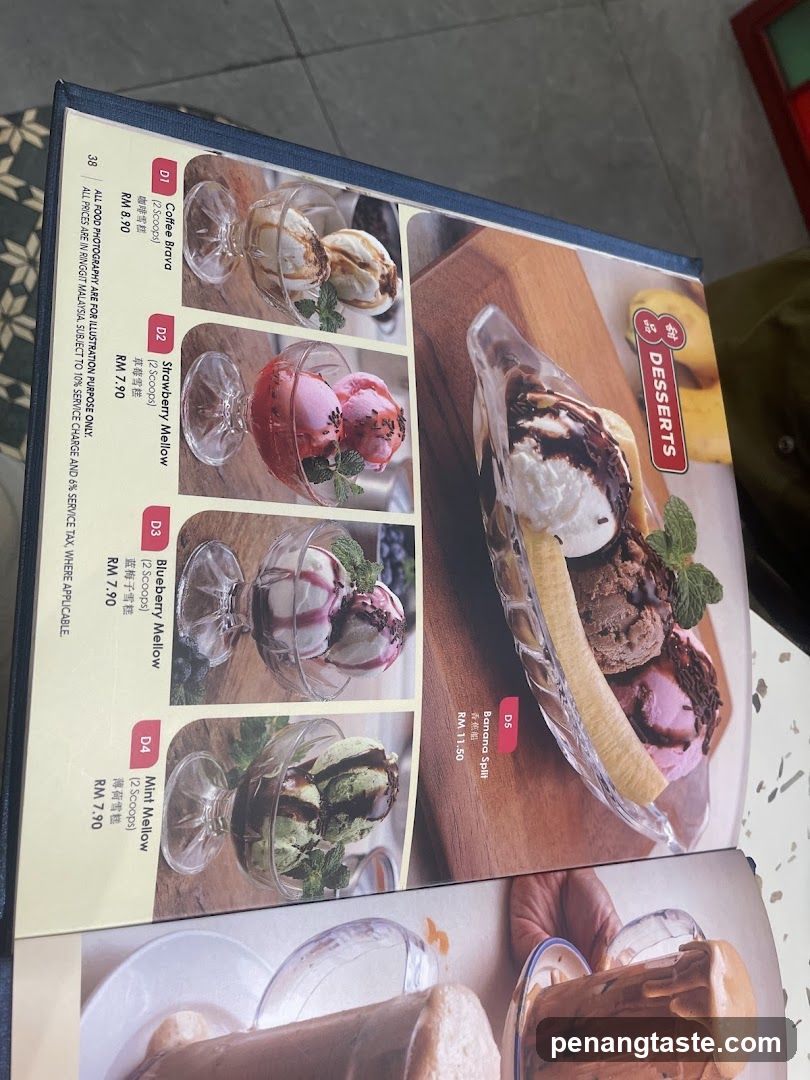 Desserts Menu
