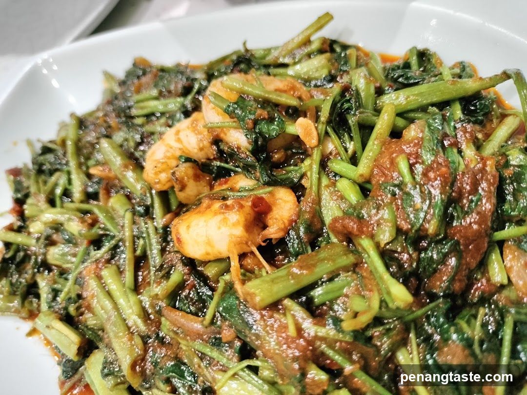 Stir-fried Water Spinach with Shrimp