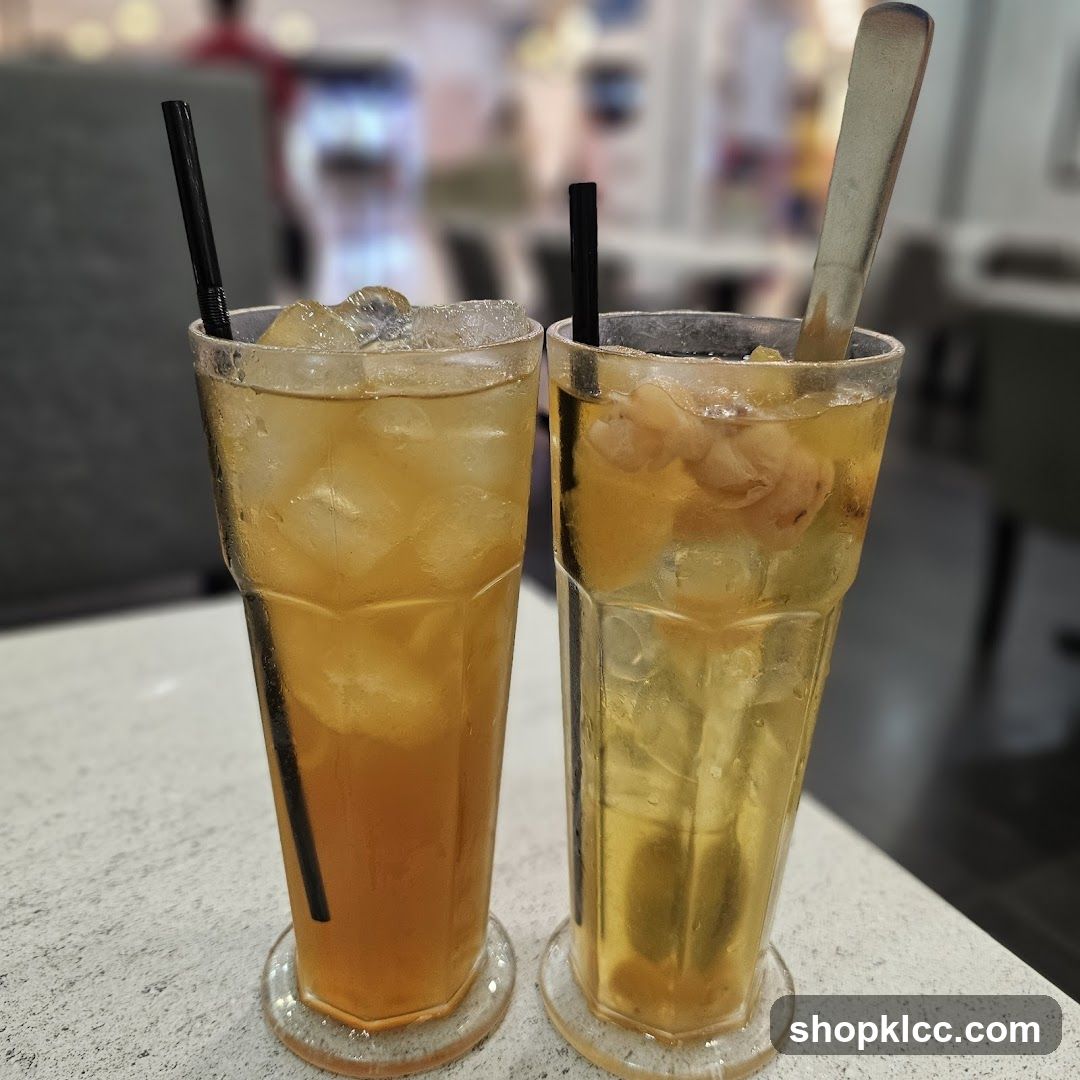 Two iced drinks